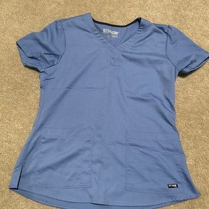 Greys anatomy barco scrub top scrubs size medium ceil blue surgical like new